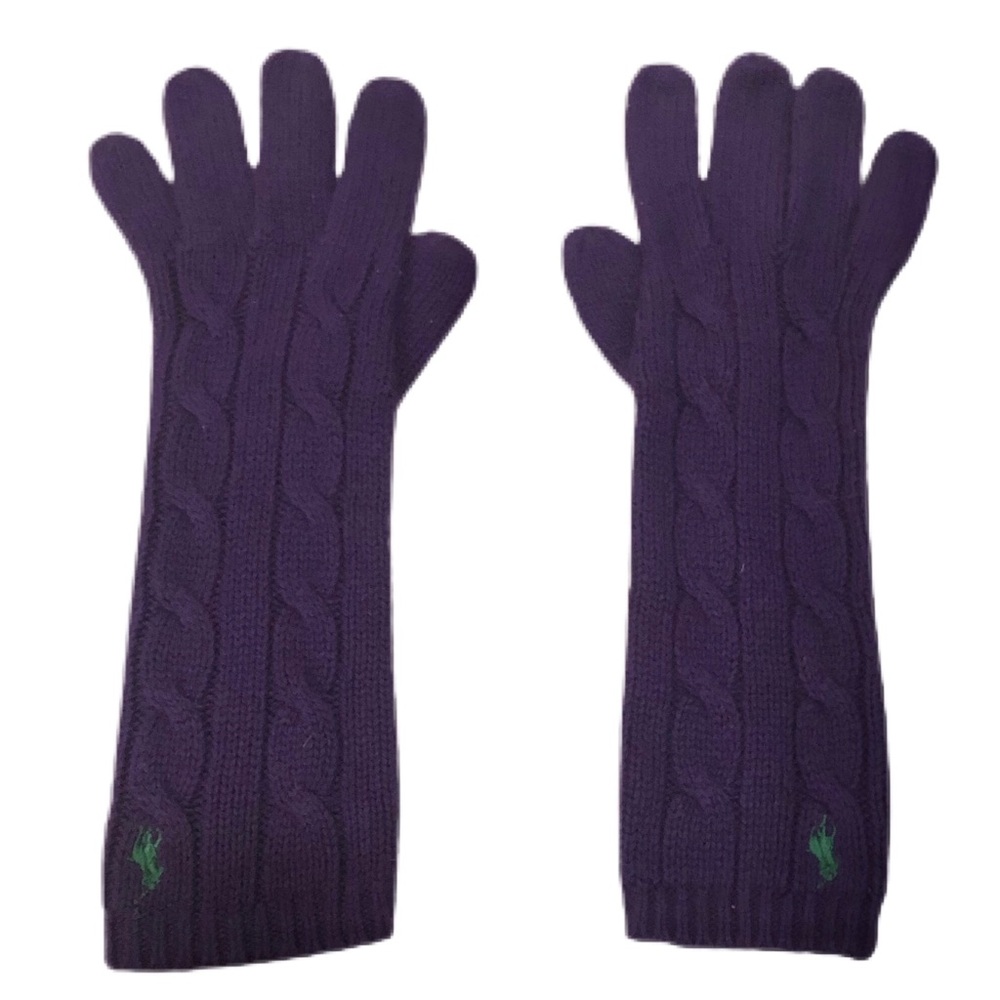 Ralph Lauren Purple Knit Gloves